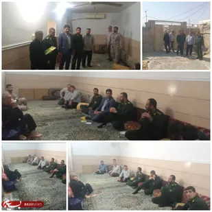 دیدار فرمانده سپاه آغاجاری ومسئولان بخش جولکی با خانواده شهید علی محمد کمائی تبار