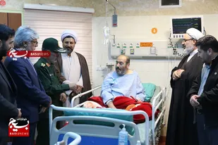 عیادت مسئولان ارشد سپاه عاشورا از جانبازان در بیمارستان شهید محلاتی