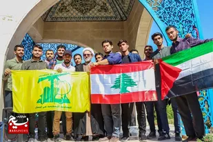 جشن دانشجویان قمی در حمایت از مقاومت فلسطین