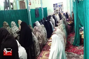 مراسم معنوی اعتکاف در مسجد الزهرا (س) روستای آبرومند برگزار شد