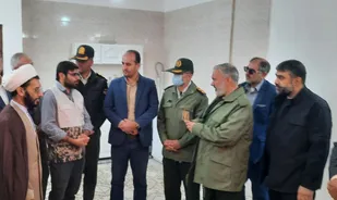 افتتاح منزل محرومان در روستای خلیلی بویین میاندشت با حضور دریادار فدوی