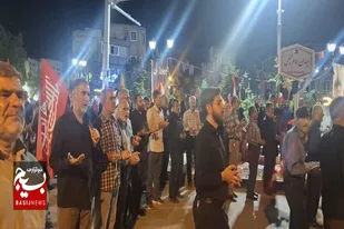 تجمع شبانه مردم انقلابی در بهار برگزار شد