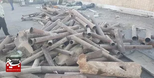 کشف 13 تن لوله سرقتی در هفتکل