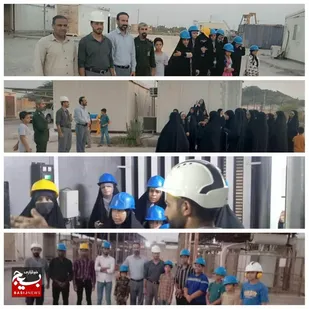 برگزاری اردوی راهیان پیشرفت در نیروگاه برق جزیره بوموسی