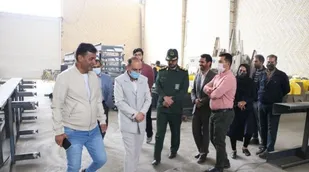بازدید فرماندار و فرمانده سپاه برخوار از کارخانه ماشین سازی ماهان