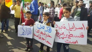 راهپیمایی مردم ملارد در حمایت از مردم مظلوم فلسطین