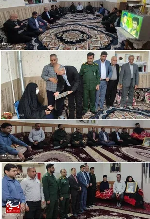 جانشبن ناحیه گتوند و مسئولان این شهرستان با دو خانواده معظم شهدا در بخش عقیلی دیدار کردند