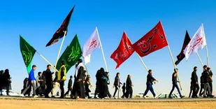 حال و هوای شهرستان فیروزکوه در   اربعین حسینی