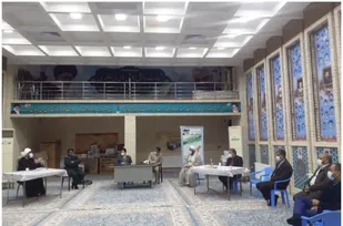 جلسه قرارگاه مرکزی نهضت خدمات رسانی شهید حاج قاسم سلیمانی در میبد