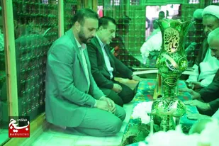 آیین غبار روبی مضجع نورانی امامزادگان شهرکرد + عکس