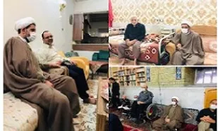 دیدار مدیرکل بنیاد شهید قم با خانواده شهید نادری و دو جانباز