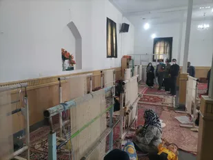 بازدید از کارگاه آموزشی گلیم بافی پایگاه مقاومت بسیج نجمه