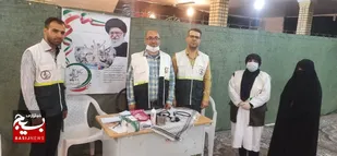 حضور گروه بسیج جامعه پزشکی بیمارستان کامکار در روستای علی&zwnj;آباد قم