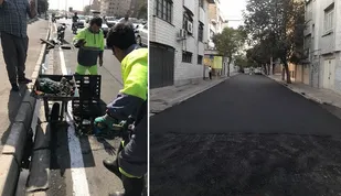 آماده سازی معابر ناحیه یک منطقه۱۴شهر تهران برای بازگشایی مدارس
