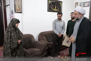 دیدار حجت الاسلام تسخیری با خانواده پاسدار شهید گت بابایی