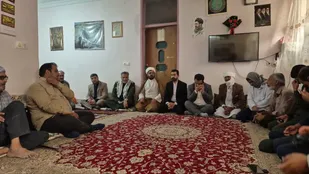 دیدار با خانواده شهید والامقام محمد راشکی به مناسبت هفته دفاع مقدس در زهک