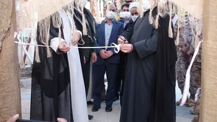 افتتاح نمایشگاه "ما ملت امام حسینیم" در فردوس