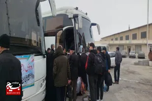 بدرقه کاروان راهیان نور شهرستان بهار به مناطق عملیاتی