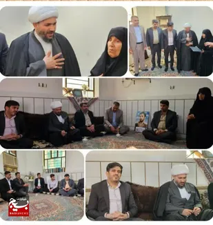 دیدار مسئولین گتوند با خانواده شهید
