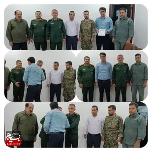 تجلیل فرمانده حوزه امام حسین ( ع ) صالح شهر ( گتوند ) از خبرنگاران این شهر