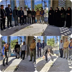 غبار روبی گلزار شهدای گمنام دانشگاه آزاد کهنوج