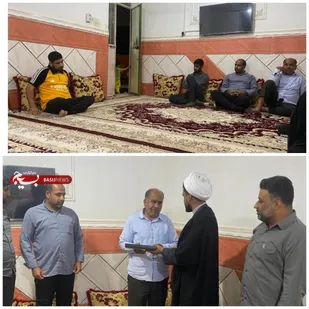 دیدار فرمانده ناحیه مقاومت بسیج سپاه شهرستان سیریک با رزمنده و پیشکسوت بسیجی