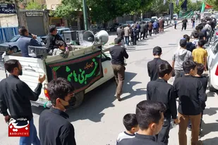 برپایی دسته عزاداری شهادت امام جعفر صادق(ع) در همدان