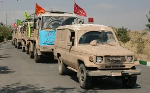 کاروان نمادین رزمندگان اسلام به مناطق عملیاتی جنوب کشور اعزام شدند