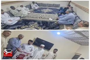دیدار فرمانده ناحیه سپاه شهرستان کنارک با خانواده معظم شهید پیربخش ترانی