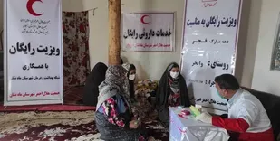 حضور کاروان سلامت هلال احمر در روستای&laquo;وایخر&raquo; ماهنشان