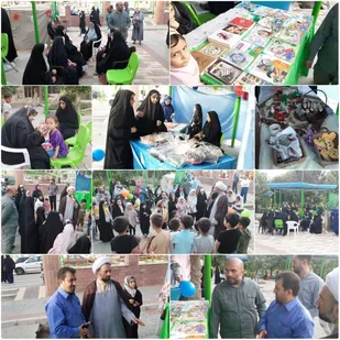 غرفه عفاف و حجاب به مناسبت دهه کرامت در بوستان زائر شهرستان پیشوا با حضور فرمانده سپاه
