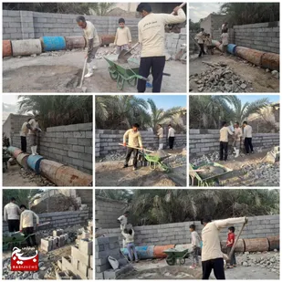 همت جهادی در برابر آوار بارندگی؛ دیواری که با عشق و ایثار دوباره برپا شد