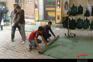 پشتیبانی نماز جمعه به&zwnj;مناسبت هفته بسیج سازندگی توسط بسیجیان حوزه شهید خادم&zwnj;پر همدان