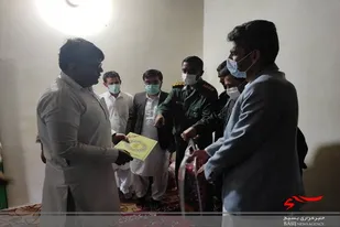 دیدار با خانواده شهید محسن جدگال در هفته بسیج در چابهار