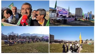 رزمایش 10هزارنفری بسیجیان در لردگان+فیلم