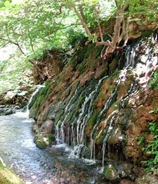 چشمه&zwnj; ای خروشان در دل روستایی در گلستان