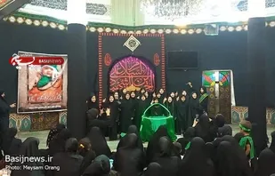 مراسم شیرخوارگان حسینی در شبستان مسجد صاحب الزمان(عج)