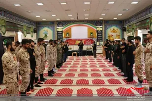 مراسم عزاداری سيدالشهدا (ع) در سپاه ناحیه دامغان برگزار شد