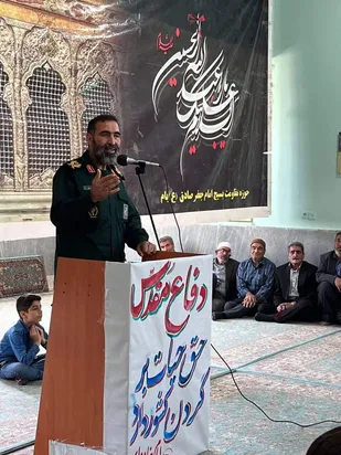 مراسم&zwnj;گرامیداشت هفته دفاعومقدس با حضور فرمانده سپاه حضرت جوادالائمه برگزار شد