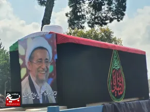 پیکر مطهر حجت الاسلام محمدعلی مؤیدی (ره) تشییع شد