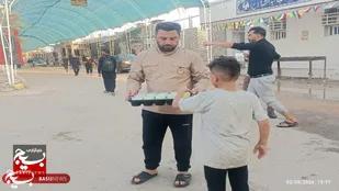 خدمت عاشقانه خادمین شهدای هفتکل در مرز چذابه