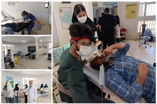 ویزیت رایگان بیماران در مناطق روستایی ماژان خوسف خراسان جنوبی