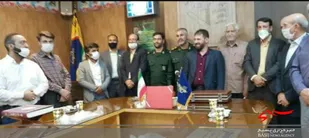 حضور خادمین آستان قدس رضوی در ناحیه مقاومت بسیج خمینی شهر