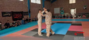 برگزاری کلاس دفاع شخصی بسیجیان در بافت