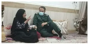 دیدار با خانواده شهید غلامرضا فرحی زاده درشهرستان کنگان