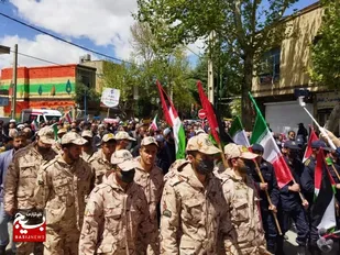 راهپیمایی پر شور مردم انقلابی گلپایگان در روز قدس+فیلم