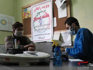 کاروان سلامت بسیج سازندگی در روستای چهاربرود عجب شیر