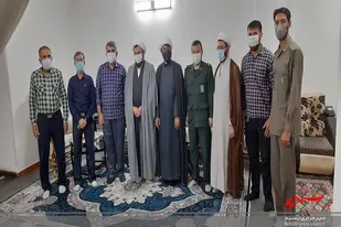 بسیجیان سرخه ای با رزمنده 8 سال دفاع مقدس دیدار کردند