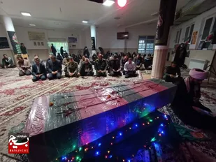 تشییع پیکر شهید گمنام در دانشکده فنی کشاورزی امین خاتم