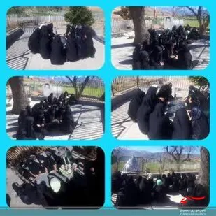 عطرافشانی قبور مطهر شهدای روستای مسن